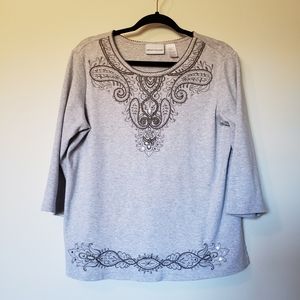 Alfred Dunner Embellished Sweatshirt
